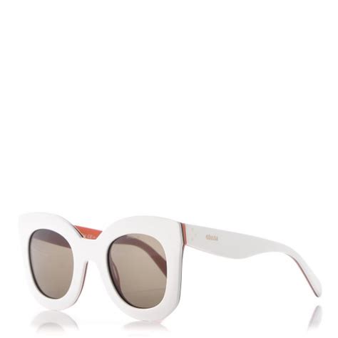 CELINE Marta Sunglasses CL 41093/S White Orange